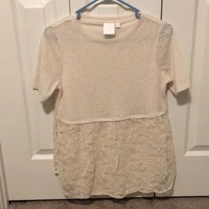 LC Lauren Conrad lace t-shirt